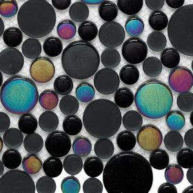 L’ Antic Colonial Glacier Moon metallic black 19x29cm mozaiek