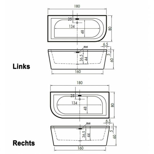 beterbad-charley-hoek-180x80x60cm-rechts-duobad-250l-acryl-wit