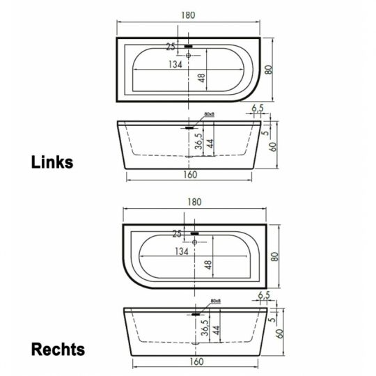 beterbad-charley-hoek-180x80x60cm-rechts-duobad-250l-acryl-wit