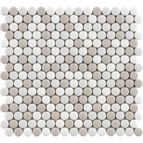 L’Antic colonial Glaze dots beiges matt 31,5x29cm mozaïek