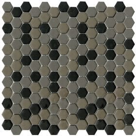 L’Antic colonial Glaze hexagon greys/black matt 30,2x30cm mozaïek