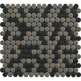 L’Antic colonial Glaze dots greys/black matt 31,5x29cm mozaïek