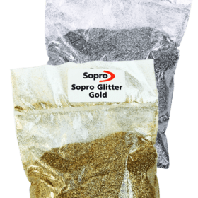 Sopro glitter goud 100g. zak