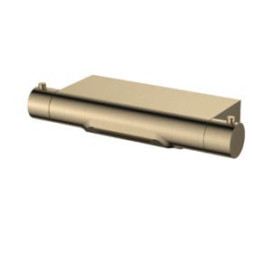Regn badthermostaat met waterval uitloop mat goud, 10008BB, mat goud