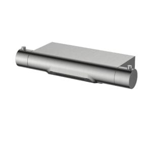 Regn thermostatische badmengkraan met watervaluitloop, brushed nickel, 10008BN
