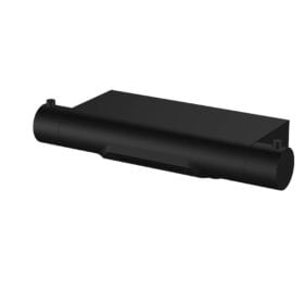 Regn thermostatische badmengkraan met watervaluitloop, mat zwart, 10008MB