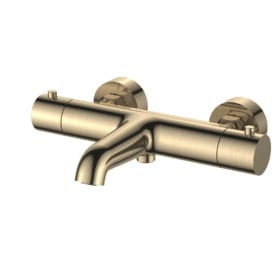 Regn thermostatische badmengkraan geborsteld goud 10007BB