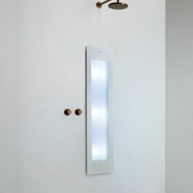 Sunshower Plus/M white infra-rood en UV paneel voor onder douche, inbouw en opbouw