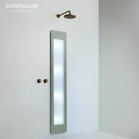 Sunshower Plus/L organic grey infra-rood en UV paneel voor onder douche, inbouw en opbouw