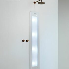 Sunshower Plus/L white infra-rood en UV paneel voor onder douche, inbouw en opbouw