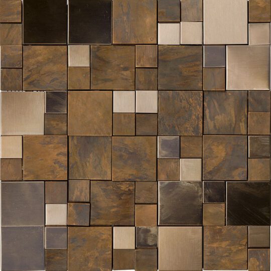 METAL BRONZE MINI 3D CUBES 30.5X30.5X0.8