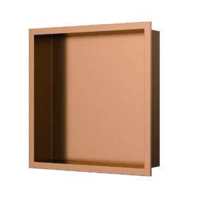 Luca sanitair inbouwnis 30x30x6,5cm geborsteld koper LUN3030BC