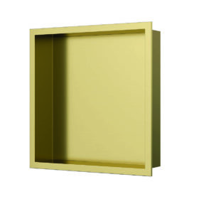 Luca sanitair inbouwnis 30x30x6,5cm geborsteld goud LUN3030BG