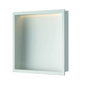 Luca sanitair inbouwnis met LED verlichting 30x30x6,5cm mat wit LUN3031MW