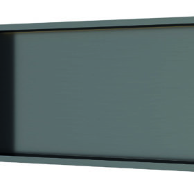 Luca sanitair inbouwnis met LED verlichting 60x30x6,5cm gunmetal black LUN6031GM