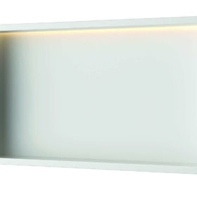 Luca sanitair inbouwnis met LED verlichting 60x30x6,5cm mat wit LUN6031MW