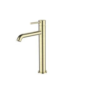 Regn coldstart wastafelkraan highriser champagne 10002CH