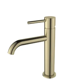 Regn coldstart wastafelkraan medium geborsteld goud 10020BB