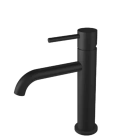 Regn coldstart wastafelkraan medium mat zwart 10020MB