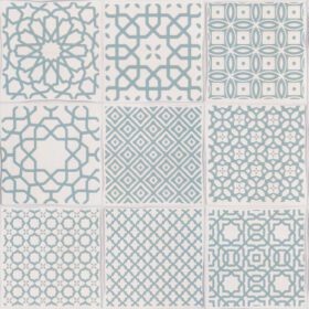 L’Antic Colonial Ronda deco aqua 16x16cm wandtegel