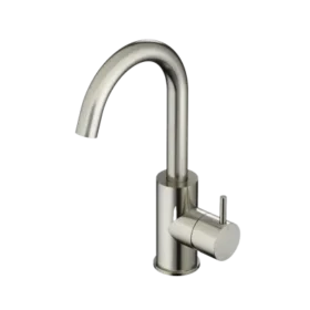 Hotbath Cobber CB004GN wastafelkraan met draaibare uitloop geborsteld nickel